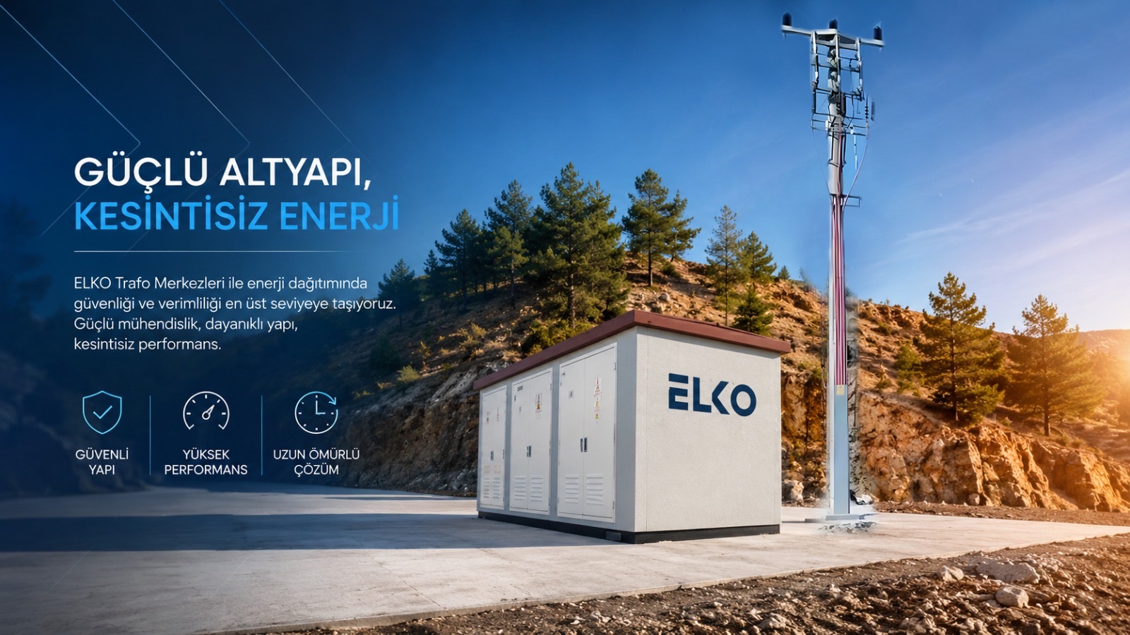 Sahaya kurulmuş anahtar teslim trafo merkezi